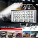 LED-фара 204W ближний, дальний свет, красно-синий стробоскоп 225х105х30 мм - изображение 2