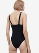 Купальник слитный женский H&M 61017357 36 Черный (OS_6666000265128) - изображение 4