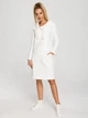 Sukienka dresowa z kapturem damska Made Of Emotion M695 XL Ecru (5903887673303) - obraz 1