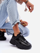 Sneakersy damskie z siatką na wysokiej platformie wysokie Agnenia 39 Czarne (5905677651577) - obraz 8