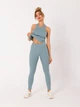 Legginsy damskie prążkowane Made Of Emotion M734 M Błękitne (5903887697033) - obraz 3