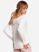 Sweter damski luźny Made Of Emotion M511 S/M Ecru (5903068466595) - obraz 2