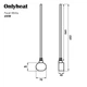ТЕН для рушникосушки Onlyheat Pearl White 0.6 кВт з трійником - зображення 3