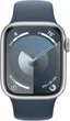Smartwatch Apple Watch Series 9 GPS 41mm Silver Aluminium Case with Storm Blue Sport Band - M/L (MR913) - obraz 2