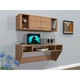 Стіл комп'ютерний навісний з ЛДСП Comfy Home AirTable - II Kit LB Zeus горіх - зображення 2