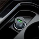 Автомобільний зарядний пристрій з швидкою зарядкою для телефона Z32 QC3.0 Car Charger (сірий метал), Hoco (6931474711564) - зображення 2