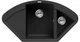 Кухонна Мийка Elleci Easy Corner Full Black 40 Чорний - зображення 1
