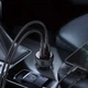 Автомобільний зарядний пристрій Baseus Digital Display PPS Dual Quick Charger Car Charger 45W With Mini Cable Type-C to Type-C 3A Black 1m (TZCCBX-C0G) - зображення 2