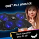 Охлаждающая подставка для ноутбука KLIM Wind с 4 вентиляторами, 2 порта USB Черный с синим - изображение 4