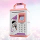 Детская электронная копилка сейф Smart Kids Robot с кодовым замком и сканером отпечатка пальца для бумажных денег и монет Розовый - зображення 3