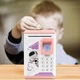 Детская электронная копилка сейф Smart Kids Robot с кодовым замком и сканером отпечатка пальца для бумажных денег и монет Розовый - изображение 5