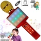 Дитячий бездротовий мікрофон караоке з LED підсвічуванням WSTER WS-1828U Bluetooth, колонкою 5Вт і функцією зміни голосу Червоний - зображення 1