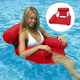 Надувное складное кресло матрас для плавания и отдыха на воде UKC Inflatable со спинкой и подлокотниками, пляжный водный гамак Красный - изображение 5