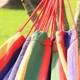 Гамак подвесной для отдыха тканевый бескаркасный одноместный Mexikan Hammock разноцветный гавайский для дачи, дома и сада - изображение 4
