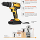 Аккумуляторная дрель в чемодане с 2 аккумуляторами XPRO Power Drill 1344-1, черный (42650-1344-1_861) - изображение 6