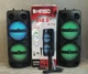 Портативна Bluetooth колонка з LED підсвічуванням KIMISO QS-653 TWS потужна, із сабвуфером, мікрофоном, пультом + стійка до 120 см - зображення 14