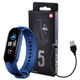 Фитнес браслет Smart Fit M5-Band спортивные часы с пульсометром, тонометром, шагомером, магнитной зарядкой и защитой от влаги IP67 - Blue - изображение 6