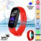 Фитнес браслет Smart Fit M5-Band спортивные часы с пульсометром, тонометром, шагомером, магнитной зарядкой и защитой от влаги IP67 - Red - изображение 1