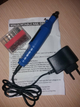 Прибор для маникюра и педикюра с насадками Nail Dryer 100-DM фрезер машинка для ногтей 20000 об/мин. бормашина Синий - изображение 11