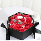 Подарунковий набір мила букет із троянд у чорній коробці Love Light Rose Flower оригінальний подарунок дівчині з мильних троянд - зображення 1