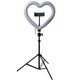 Кольцевая лампа светодиодная в форме сердца M-Light Heart Led 26см с держателем телефона, для селфи и блогеров, USB+ Штатив 2 метра - изображение 5