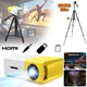 Мини проектор LED Projector UNIC YG-300SM портативный мультимедийный домашний кинотеатр, аккумуляторный White/Yellow+Штатив 3120А - изображение 1