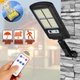 Вуличний настінний світильник Solar Light BK-4-320SMD з пультом дистанційного керування та сонячною батареєю LED ліхтар з датчиком руху - зображення 1