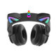 Наушники кошачьи ушки - единорог CATEAR 27STN Bluetooth с RGB подсветкой и MP3 плеером, microSD, FM-Радио Black - изображение 2