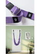 Подвесной гамак-качели для флай йоги и пилатеса Athlanta Yoga Rope резинки для аэройоги с креплением в дверной проём Фиолетовый - изображение 6