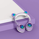Детские беспроводные наушники кошачьи ушки CATear ME1-CE Bluetooth с LED подсветкой, плеером и MicroSD до 32Гб Фиолетовые - изображение 3