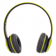 Беспроводные наушники Bluetooth Wireless Headset MDR P47 Black Гарнитура для ПК, телефона с микрофоном -microSD, FM Green - изображение 3