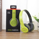 Беспроводные наушники Bluetooth Wireless Headset MDR P47 Black Гарнитура для ПК, телефона с микрофоном -microSD, FM Green - изображение 8