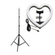 Кольцевая лампа светодиодная в форме сердца M-Light Heart Led 33см с держателем телефона, для селфи и блогеров, USB+ Штатив 2 метра - изображение 11