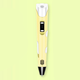 3D ручка c LCD дисплеем 3DPen Hot Draw 3 Yellow+Досточка+Ножницы+Комплект эко пластика для рисования 209 метров - изображение 16