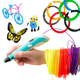 3D ручка c LCD дисплеем AToys 3DPen Blue+набор для творчества + Эко пластик 249 метров - изображение 9