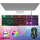 Комплект игровой клавиатура русская и мышь проводные Game Suit 288KT с RGB подсветкой для геймеров - изображение 1