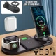 Беспроводное зарядное устройство Smart Pro SP3602 6в1 поворотная подставка док станция Qi/Lightning/micro USB/Type-C/USB - изображение 1
