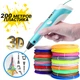 3D-ручка для рисования 3D Pen 2 и 200 метров разноцветного пластика Голубая - изображение 1