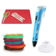 3D ручка c LCD дисплеем 3DPen Hot Draw 3 Blue+Досточка+Ножницы+Комплект эко пластика для рисования 49 метров - изображение 11