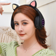 Повнорозмірні навушники бездротові Cat Headset Y 047 Bluetooth з підсвічуванням та котячими вушками Чорні Black - зображення 3