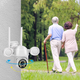 Уличная IP Wi-Fi камера видеонаблюдения Visio 580-360° поворотная с удаленным доступом, ночная съемка, влагозащита Белый - изображение 2
