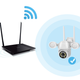 Уличная IP Wi-Fi камера видеонаблюдения Visio 580-360° поворотная с удаленным доступом, ночная съемка, влагозащита Белый - изображение 3