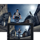 Экшн камера с аквабоксом и набором креплений Action Camera A100 WiFi 4K два экранама Черная + пульт - изображение 5