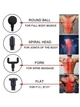 Аккумуляторный массажер для тела мышечный портативный 4 насадки Fascial Gun 4 насадки 6 скоростей Black - изображение 2