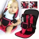 Портативное бескаркасное детское автокресло Child Seats Универсальное удобное авто кресло ребенку в машину до 25 кг Красный - изображение 2