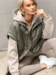 Жилет женский теплый пуховый удлиненный на молнии с поясом Seventeen 2XL-3XL Оливковый 2088.5480 - изображение 2