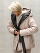 Пуховик двухсторонний зимний женский Seventeen 2091.5464 L-XL Черный с бежевым (Sev2000000183442) - изображение 7