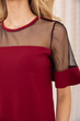 Кофта с короткими рукавами и прозрачной сеткой (172R011) AGER 44 Бордо 000234904 - изображение 5