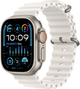 Smartwatch Apple Watch Ultra 2 GPS + Cellular 49mm Titanium Case with White Ocean Band (MREJ3) - obraz 1