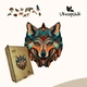 Пазл Ukropchik деревянный племенный волк А4 в коробке с набором-рамкой (Tribal Wolf A4) - изображение 5
